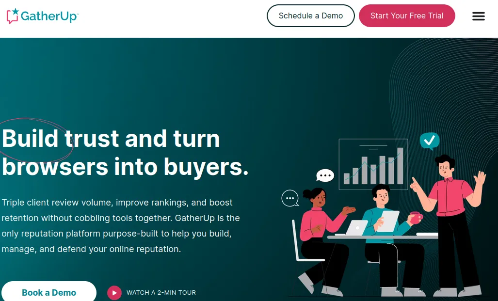 GatherUp review management software agency white-label dashboard - good for agencies, ReviewSense offers superior AI as GatherUp alternative for response quality