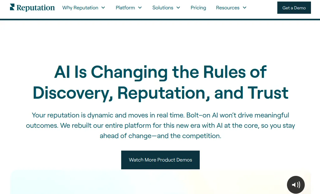 Reputation.com enterprise review management software with healthcare HIPAA compliance - enterprise alternative, ReviewSense offers SMB-friendly pricing
