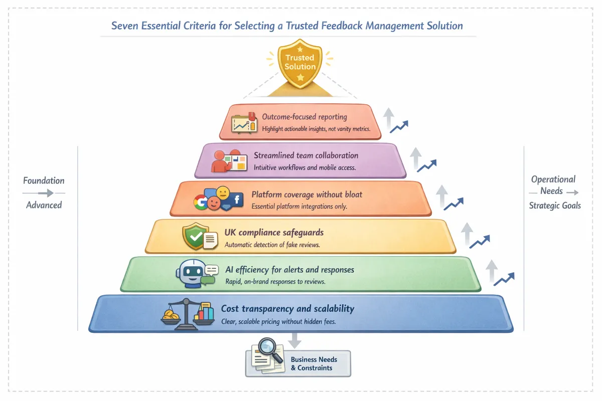 Seven essential criteria for selecting a trusted feedback management solution.