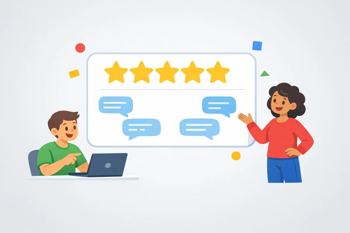 Review Management Software: Key Features & Selection Tips Review management software dashboard displaying customer sentiment analysis, star ratings, and feedback metrics.
